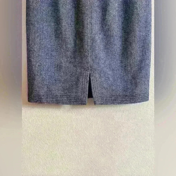 Banana Republic Wool Blend Fully Lined Dress Heathered Blue Size 0 - Picture 7 of 9